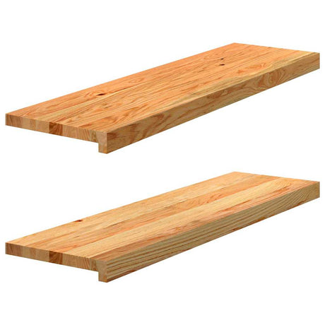 Vidaxl vensterbanken 2 st 90x25x2 cm massif eikenhout lichtbruin