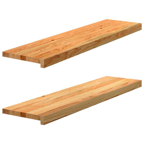 Vidaxx appuis de fenêtre 2 pcs 100x25x2 cm chêne massif marron clair