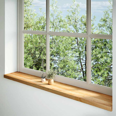 Vidaxx appuis de fenêtre 2 pcs 160x25x2 cm chêne massif marron clair