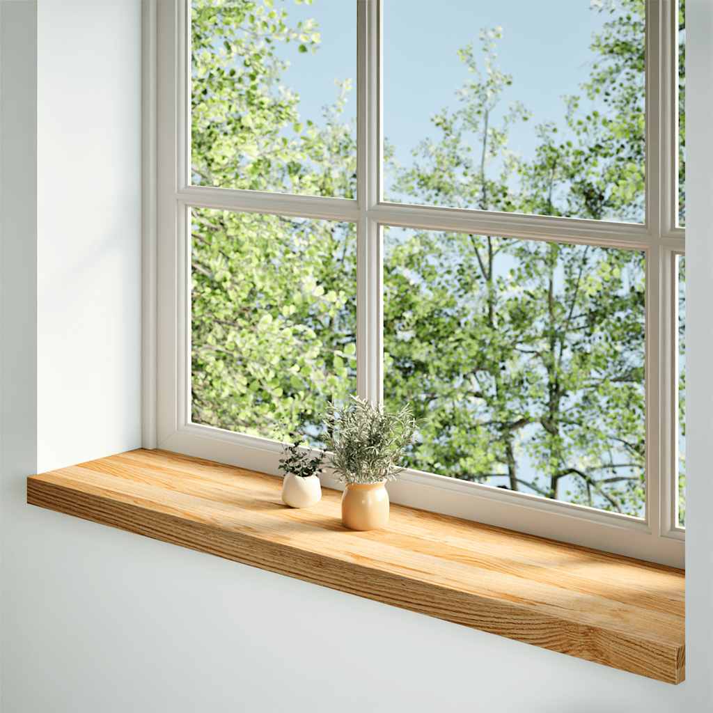 Vidaxx appuis de fenêtre 2 pcs 100x30x2 cm chêne massif marron clair