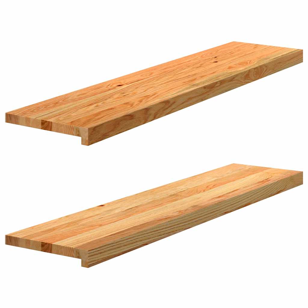 Vidaxl Window Sills 2 PCS 110x30x2 cm Solid eik lysebrun