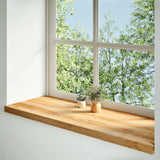 Vidaxx appuis de fenêtre 2 pcs 100x40x2 cm chêne massif marron clair