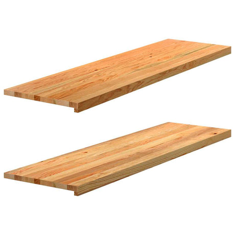 Vidaxx appuis de fenêtre 2 pcs 140x40x2 cm chêne massif marron clair
