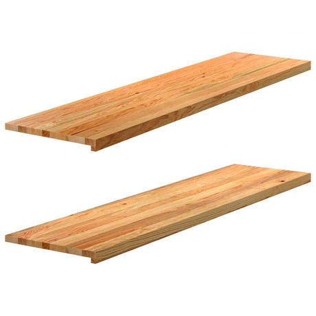 Vidaxx appuis de fenêtre 2 pcs 160x40x2 cm chêne massif marron clair