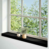 VIDAXL -Fensterbänke 2 ST 80x15x2 cm Feste Eichenholz dunkelbraun