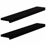 Vidaxx appuis de fenêtre 2 pcs 90x15x2 cm chêne massif brun foncé