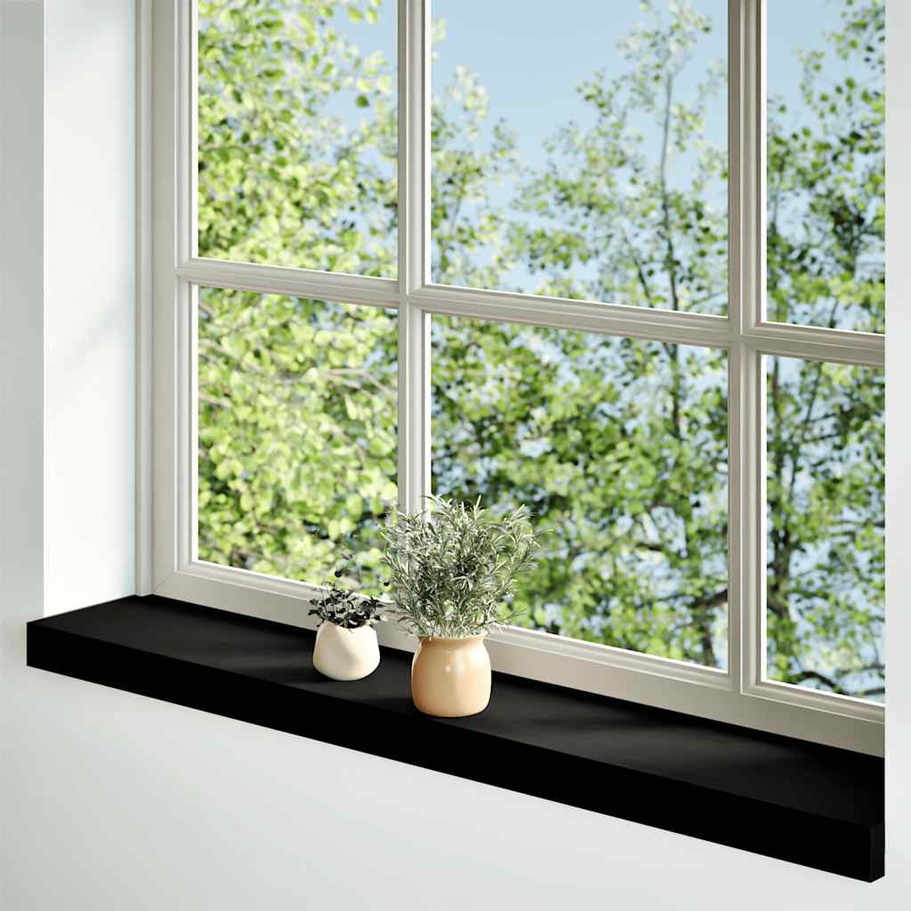 Vidaxx appuis de fenêtre 2 pcs 90x15x2 cm chêne massif brun foncé