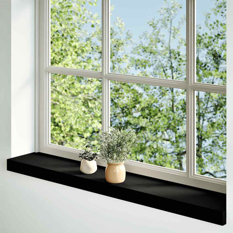 Vidaxx appuis de fenêtre 2 pcs 90x15x2 cm chêne massif brun foncé