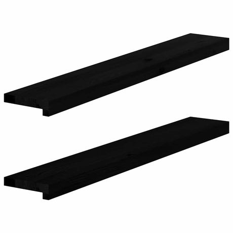 Vidaxx appuis de fenêtre 2 pcs 100x15x2 cm chêne massif brun foncé
