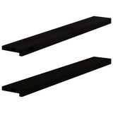 Vidaxx appuis de fenêtre 2 pcs 110x15x2 cm chêne massif brun foncé