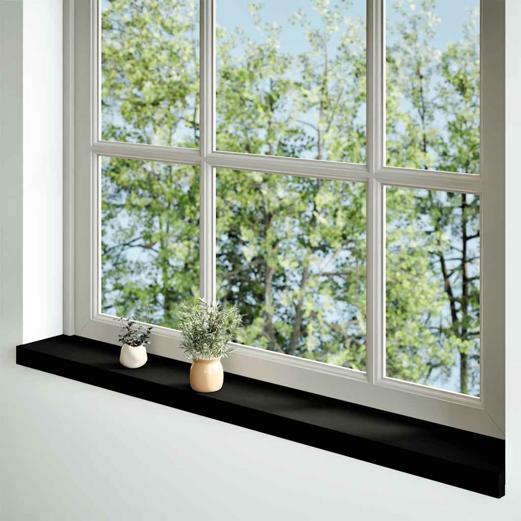 Vidaxl Windows Sills 2 szt. 110x15x2 cm lity dębowe ciemnobrązowe