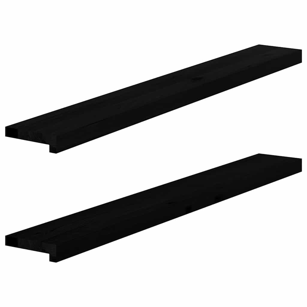 Vidaxl Fënstere Sills 2 PCs 120x15x2 cm Festplack donkelbrong