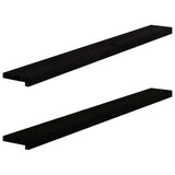Vidaxx appuis de fenêtre 2 pcs 140x15x2 cm chêne massif brun foncé