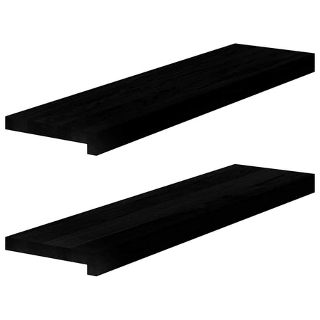 Vidaxx appuis de fenêtre 2 pcs 80x20x2 cm chêne massif brun foncé