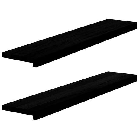 Vidaxx appuis de fenêtre 2 pcs 100x20x2 cm chêne massif brun foncé