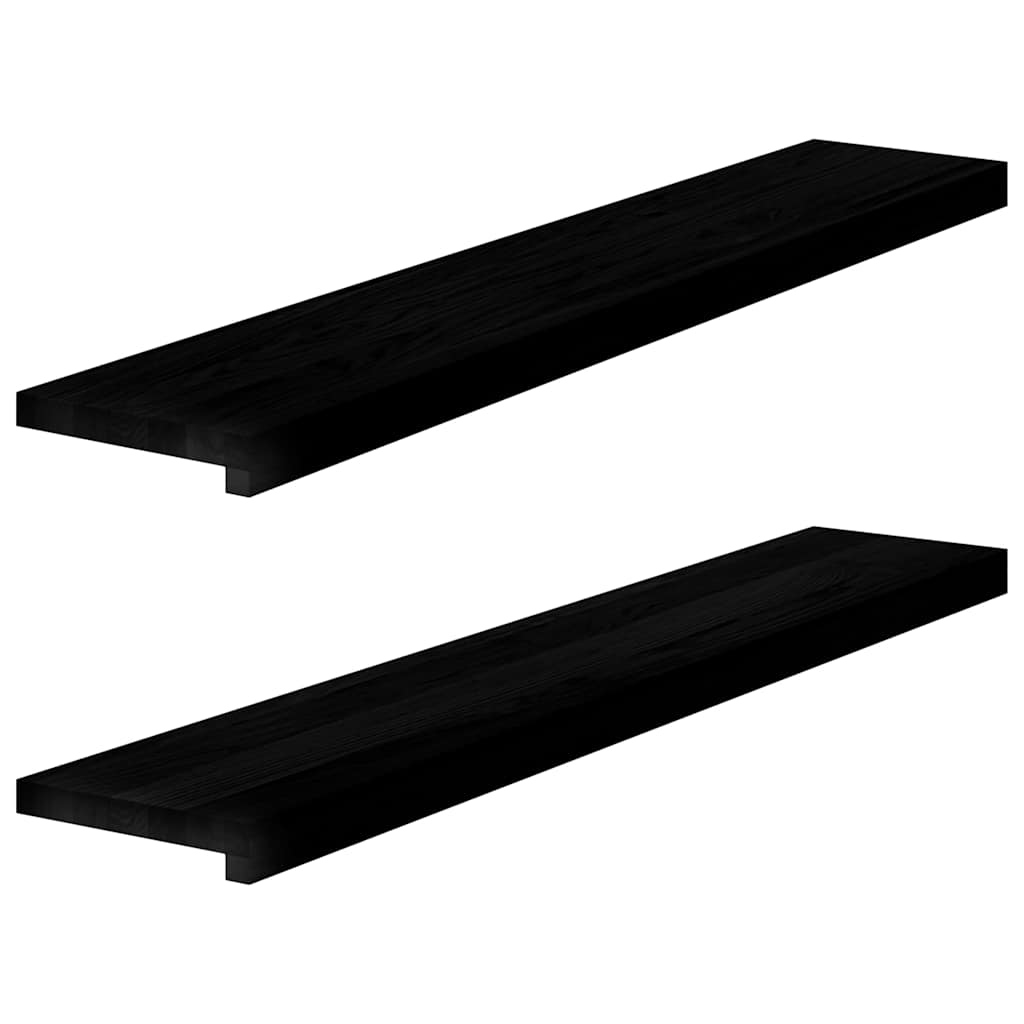 Vidaxx appuis de fenêtre 2 pcs 110x20x2 cm chêne massif brun foncé