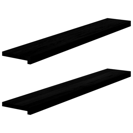 Vidaxx appuis de fenêtre 2 pcs 120x20x2 cm chêne massif brun foncé