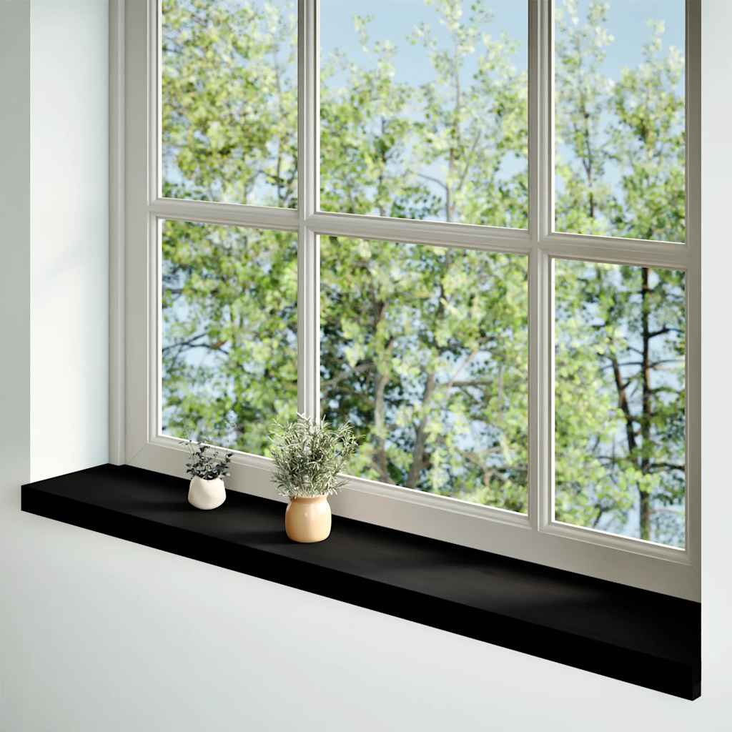 Vidaxl Windows Sills 2 szt. 140x20x2 cm Solid Oakwout ciemnobrązowy