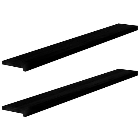 Vidaxx appuis de fenêtre 2 pcs 160x20x2 cm chêne massif brun foncé