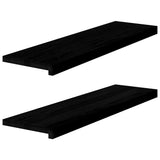 Vidaxl window sills 2 pcs 90x25x2 cm solid oak dark brown