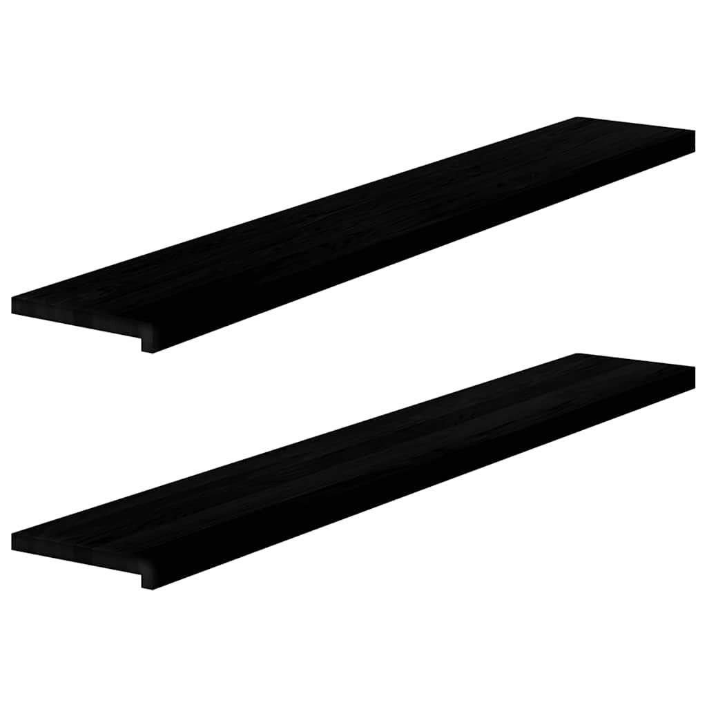 Vidaxl Window Sills 2 PCS 160x25x2 cm Solid eik mørkebrun