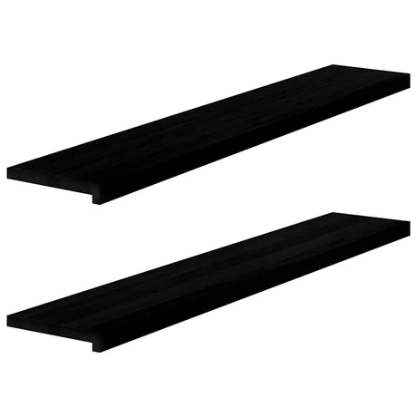 Vidaxx appuis de fenêtre 2 pcs 140x30x2 cm chêne massif brun foncé