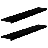 Vidaxx appuis de fenêtre 2 pcs 140x30x2 cm chêne massif brun foncé