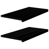 Vidaxx appuis de fenêtre 2 pcs 80x40x2 cm chêne massif brun foncé
