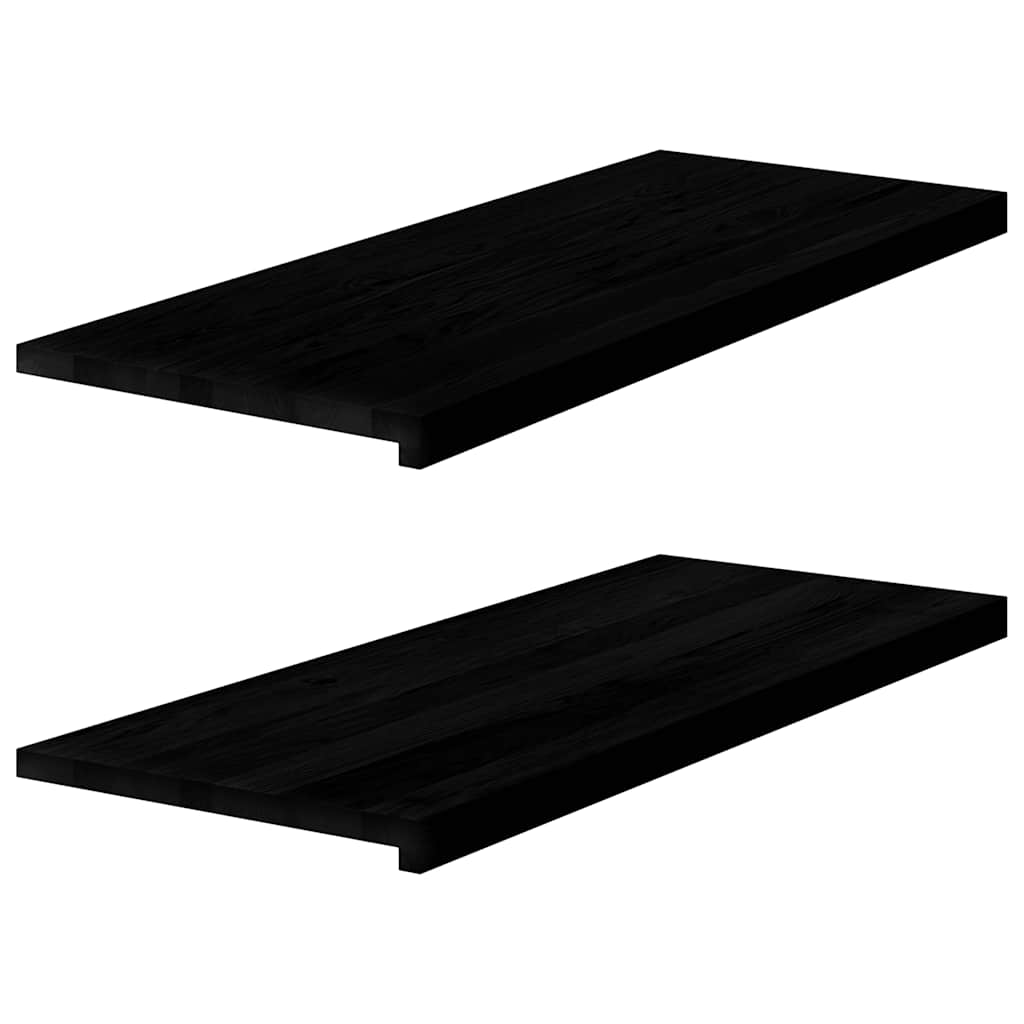 Vidaxl Window Sills 2 PCS 100x40x2 cm Solid eik mørkebrun