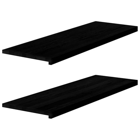 Vidaxx appuis de fenêtre 2 pcs 120x40x2 cm chêne massif brun foncé