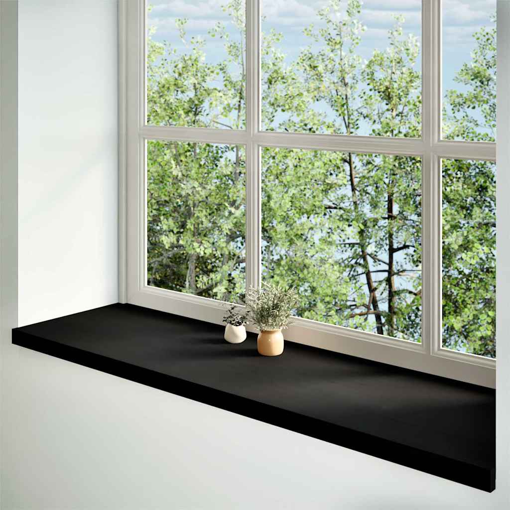Vidaxx appuis de fenêtre 2 pcs 140x40x2 cm chêne massif brun foncé
