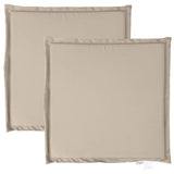 Vidaxx coussins de siège de jardin 2 pcs carré 45x45x2 cm taupe