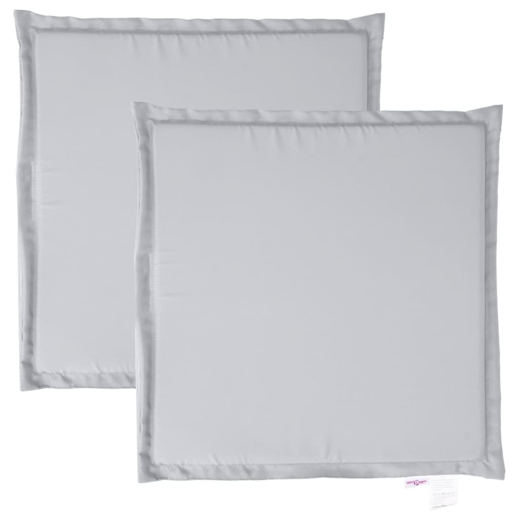Vidaxx coussins de siège de jardin 2 pcs carré 45x45x2 cm gris clair