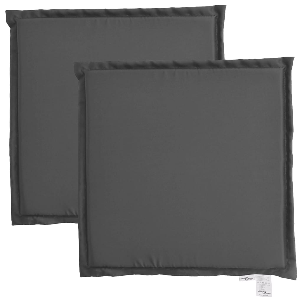 Vidaxx coussins de siège de jardin 2 pcs carré 45x45x2 cm anthracite