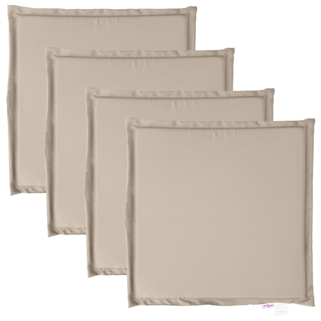 Vidaxx coussins de siège de jardin 4 pcs carré 45x45x2 cm taupe
