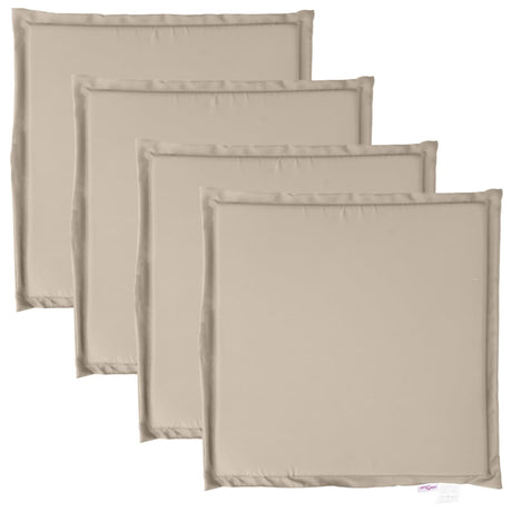 Vidaxx coussins de siège de jardin 4 pcs carré 45x45x2 cm taupe