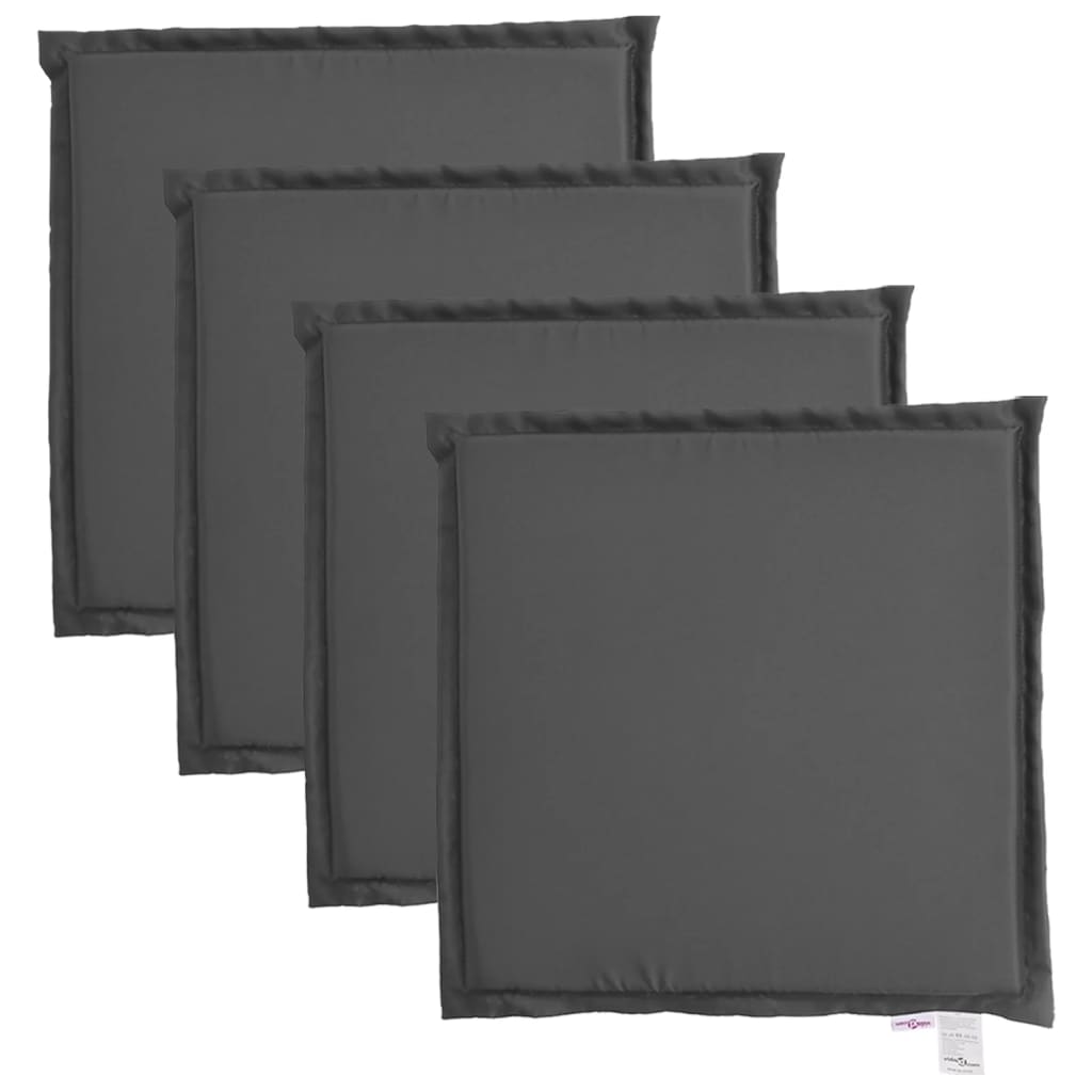 Vidaxx coussins de siège de jardin 4 pcs carré 45x45x2 cm anthracite