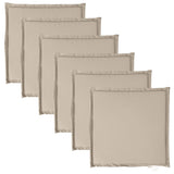 Vidaxx coussins de siège de jardin 6 pcs carré 45x45x2 cm taupe