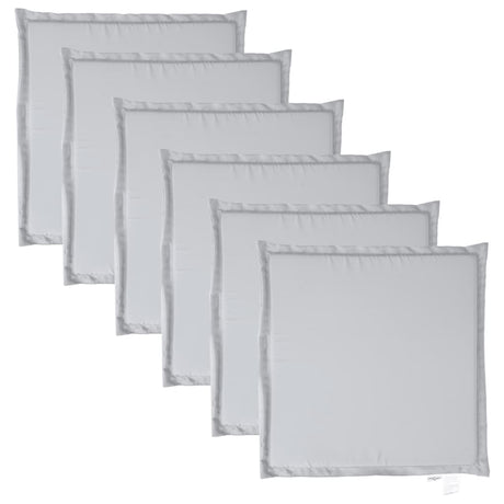 VidaXL coussins de siège de jardin 6 pcs carré 45x45x2 cm gris clair