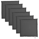 Vidaxx coussins de siège de jardin 6 pcs carré 45x45x2 cm anthracite
