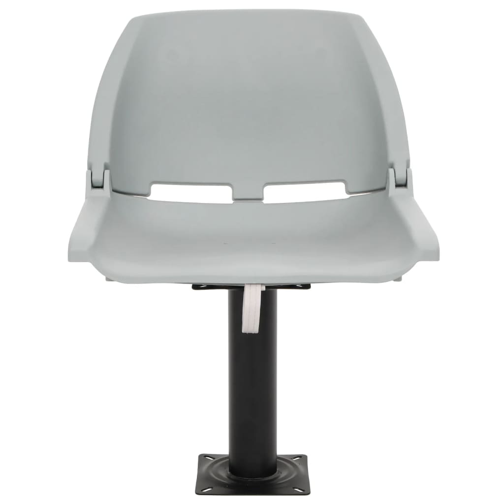 Vidaxx Ensemble de chaises bateau 2 pièces pliables 48x51x41 cm gris