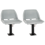 Vidaxx Ensemble de chaises bateau 4 pièces pliables 48x51x41 cm gris