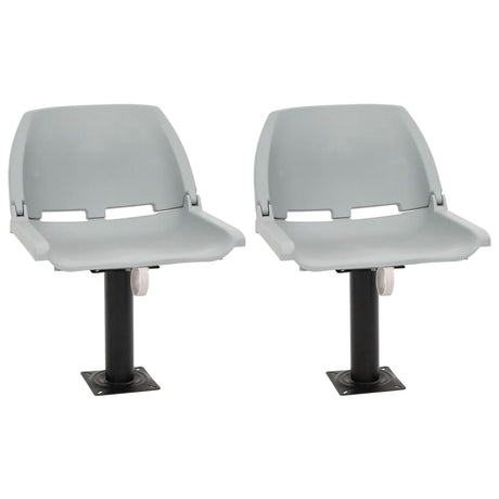 Vidaxx Ensemble de chaises bateau 4 pièces pliables 48x51x41 cm gris
