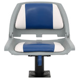 Vidaxl Juego de asiento de bote de 2 piezas plegable 48x51x41 cm azul y blanco