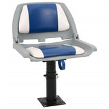 Vidaxl Juego de asiento de bote de 2 piezas plegable 48x51x41 cm azul y blanco