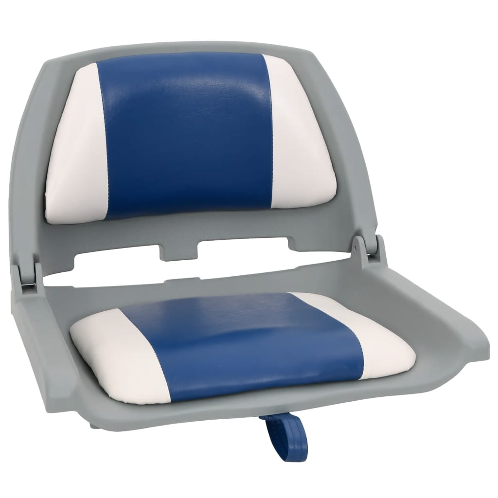 Vidaxl 2 pièces de siège de bateau ensemble pliable 48x51x41 cm bleu et blanc