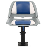 Vidaxl Juego de asiento de bote de 2 piezas plegable 48x51x41 cm azul y blanco