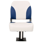 Vidaxl Juego de asiento de bote de 2 piezas plegable 41x36x48 cm azul y blanco