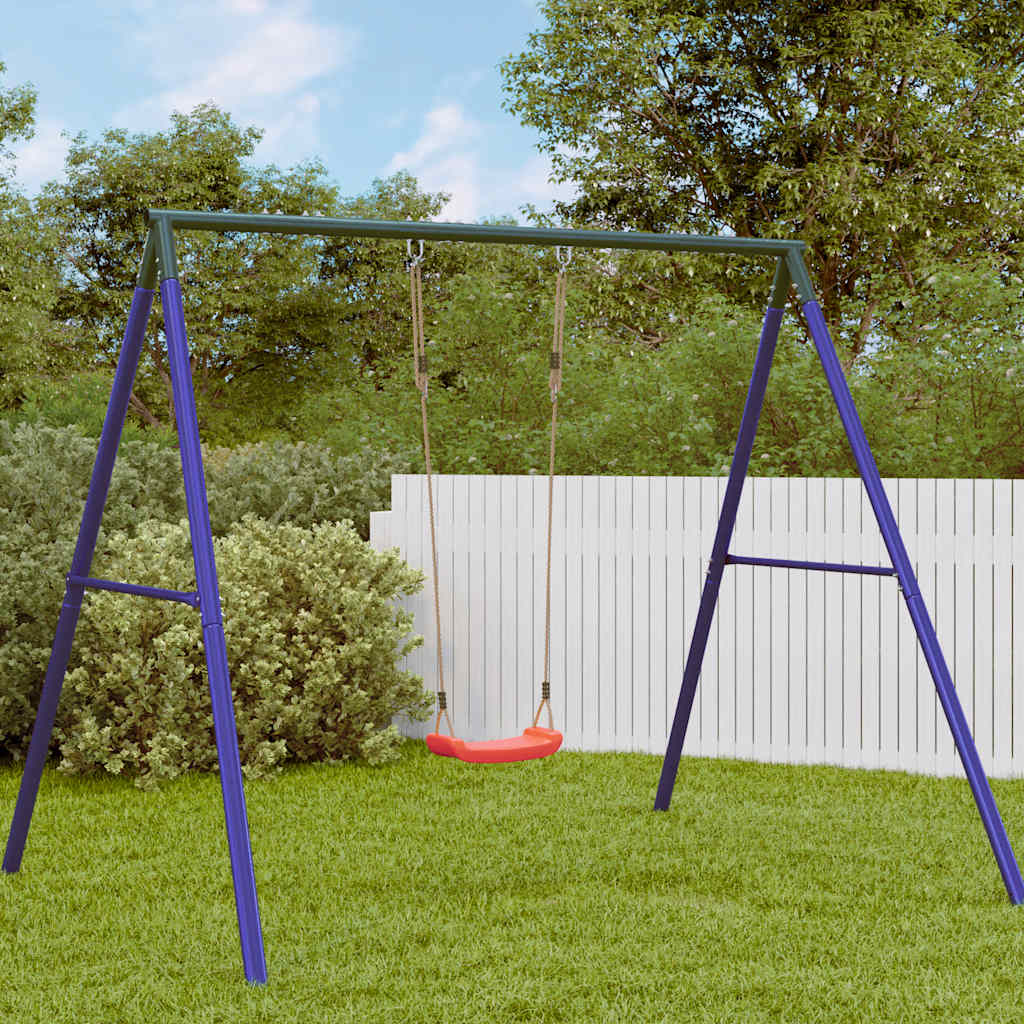 Balançoire VidaXL pour enfants, corde réglable 1 personne, rouge