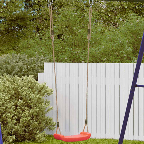 Balançoire VidaXL pour enfants, corde réglable 1 personne, rouge